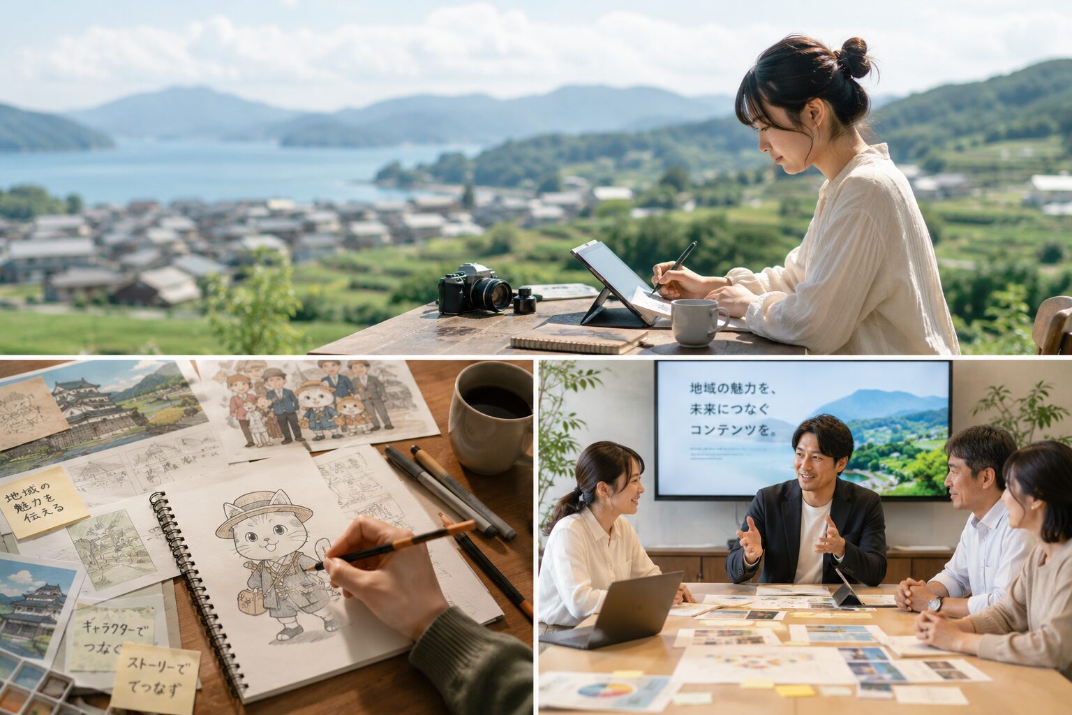 地域コンテンツを育てるクリエイター支援のイメージ