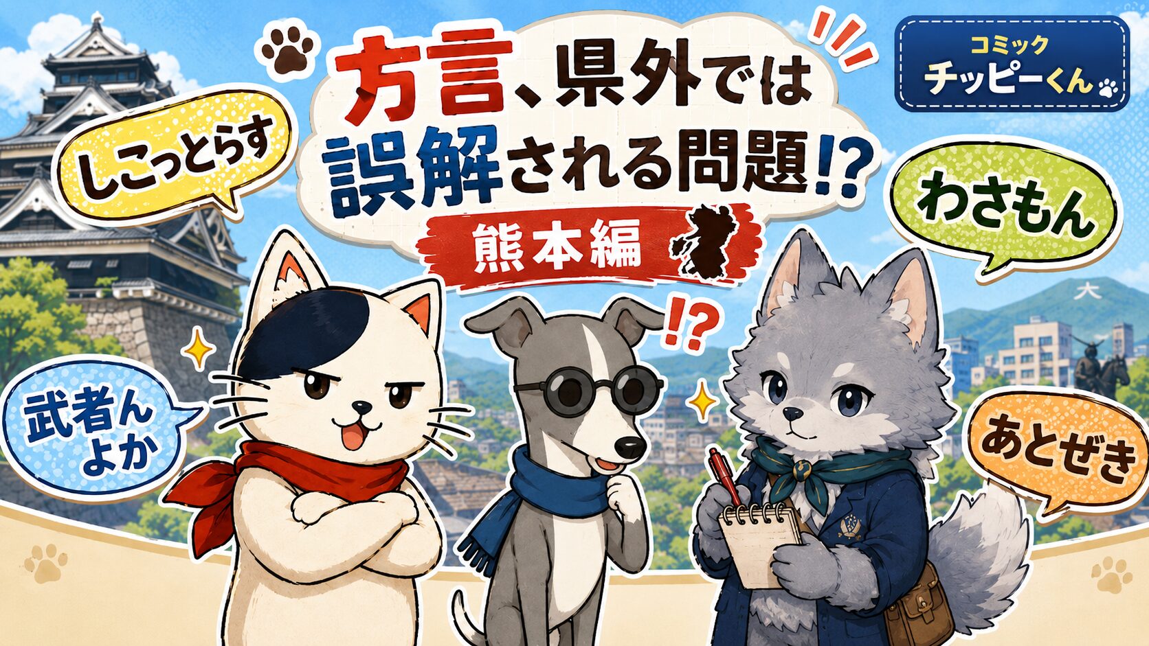 コミック チッピーくん 方言、県外では誤解される問題！？熊本編のサムネイル